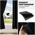 thumbnail image 5 of Blackout Curtains 52 x 72 inch, Thermal Insulated Black Curtains Set of 2 Panels, Noise Reduce & Room Darkening Drapes for Bedroom, Living Room, Privacy Protection & Energy Saving Curtains, 5 of 7