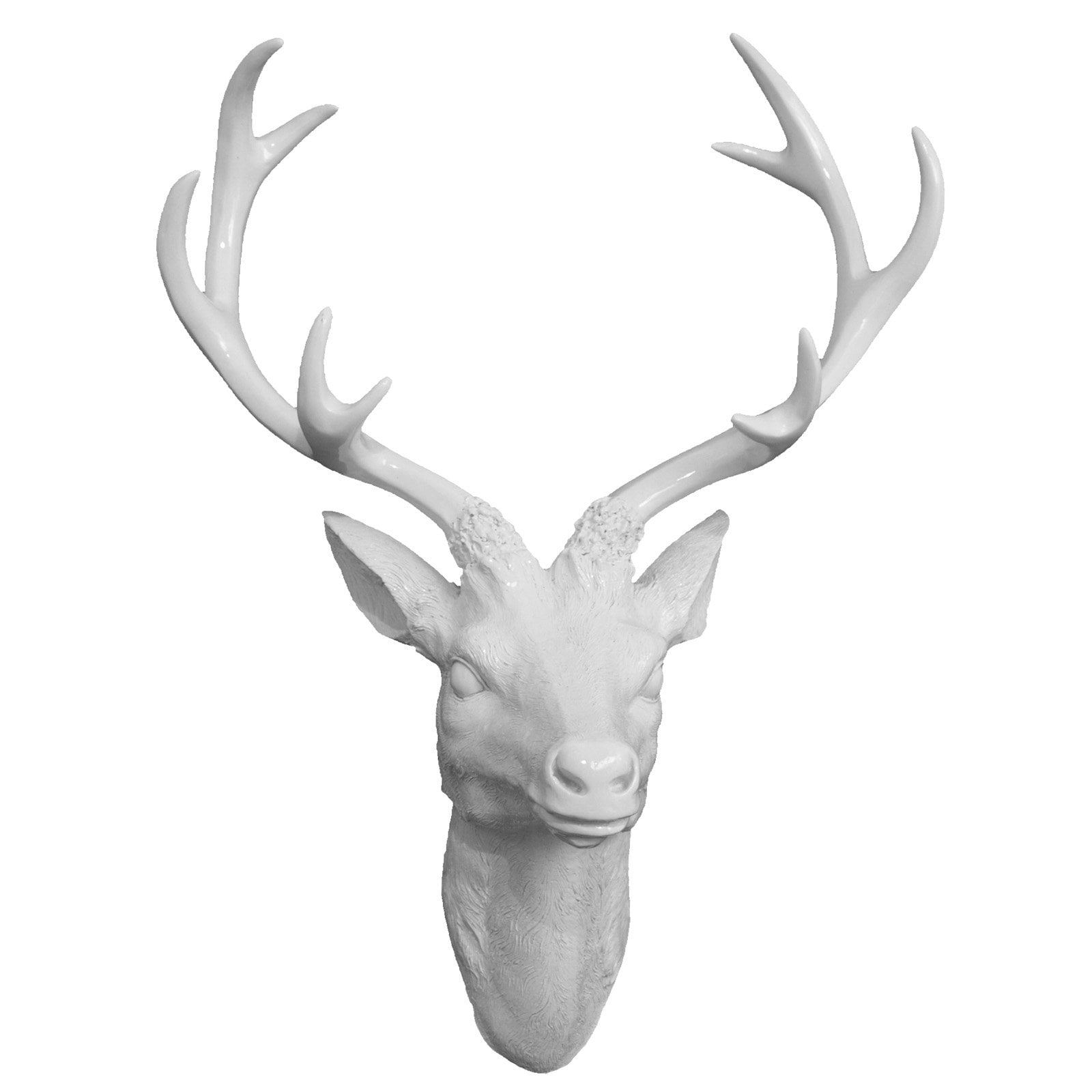 large white resin deer head