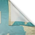 thumbnail image 3 of Ambesonne France Kitchen Curtains, Marseille City Landscape, 55"x45", Dark Seafoam and Eggshell, 3 of 3