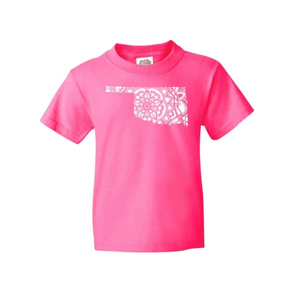 Inktastic Oklahoma Silhouette Mandala Youth T-Shirt