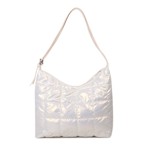 Bolso De Hombro Bolso de embrague informal de hombro de nailon acolchado de gran capacidad para damas y niñas