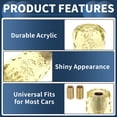 thumbnail image 4 of Perilla de cambio de coche Unique Bargains, universal para palanca de cambios de vehículos automáticos y manuales con 2 adaptadores de acrílico, 1 juego amarillo de 10 cm, 4 of 7