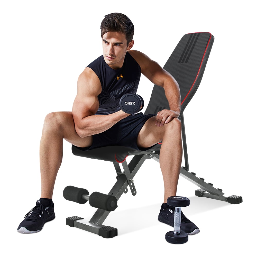 Details about   Foldable Adjustable Dumbbell Bench Stool Sit Up Workout Home Gym Fitness 