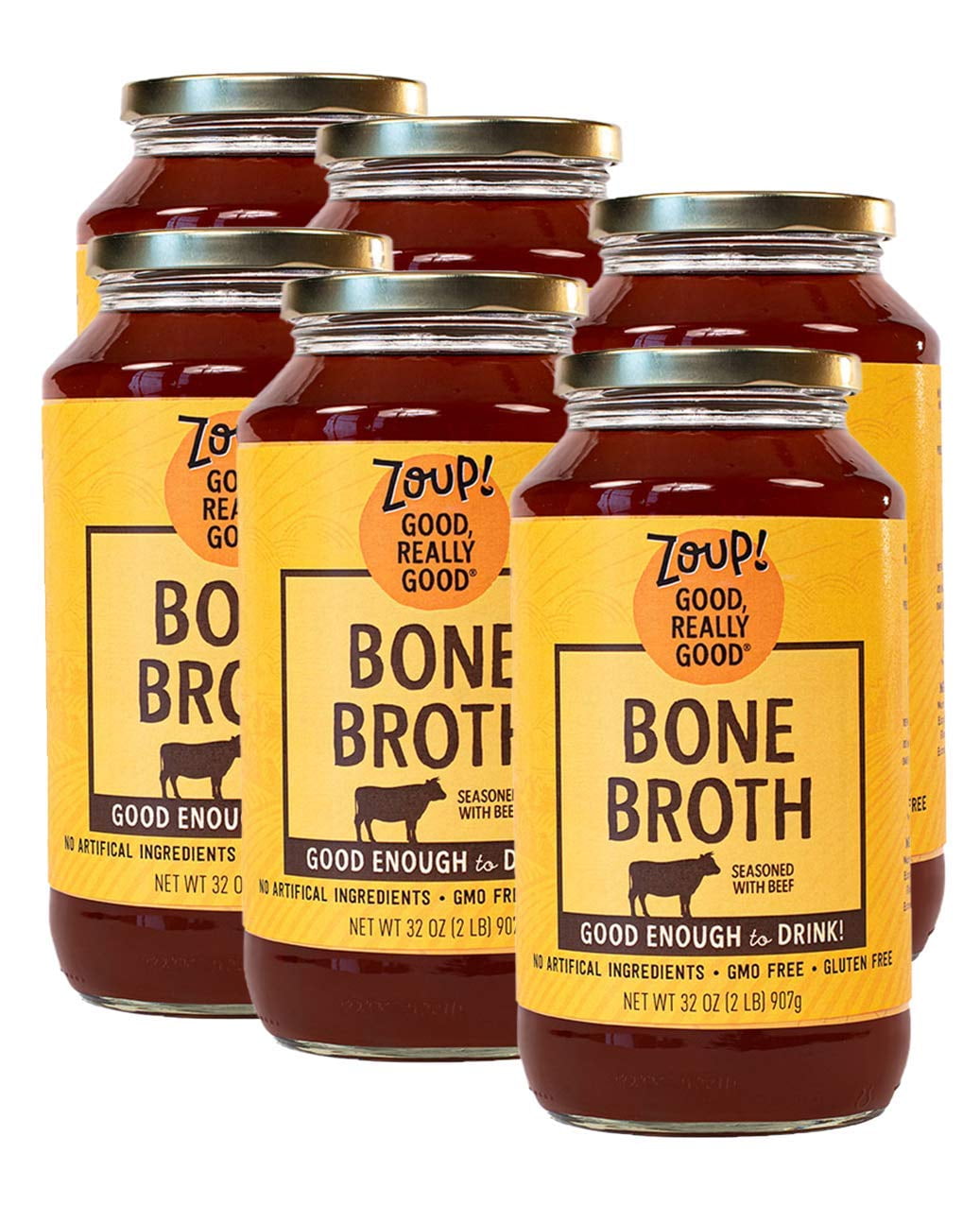 Beef Bone Broth by Zoup! KetoFriendly, Gluten Free, Fat Free, NonGMO