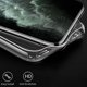 thumbnail image 4 of Funda transparente HD para iPhone 11 Pro Max resistente a los arañazos parte trasera de cristal 9H y marco de silicona TPU y funda protectora suave que absorbe los golpes, 4 of 8