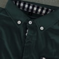 thumbnail image 5 of TIANZEN Men's Spring And Summer Daily Casual Patchwork Checkered Lapel Long Sleeved Top Mens Colla Shirt, 5 of 5