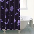 thumbnail image 4 of Halloween Purple Spooky Icons Shower Curtain 84"x72" ,Bathroom Decorative Shower Curtains Set with 12 Hooks,Modern Waterproof Washable Shower Curtain, 4 of 6