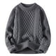thumbnail image 3 of Suéter de cuello redondo de otoño e invierno para hombre de Twist Knitwear Suéter de base cálida interior engrosada con forro polar para adolescentes, 3 of 6