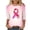 A1 Hot Pink, variant on BODOAO Breast Cancer Awareness Graphic Tee for Women, Floral Ribbon Sparkle Print, 3/4 Sleeve Crew Neck Shirt for October Support Events, Fundraisers and Everyday Wear Colorful L