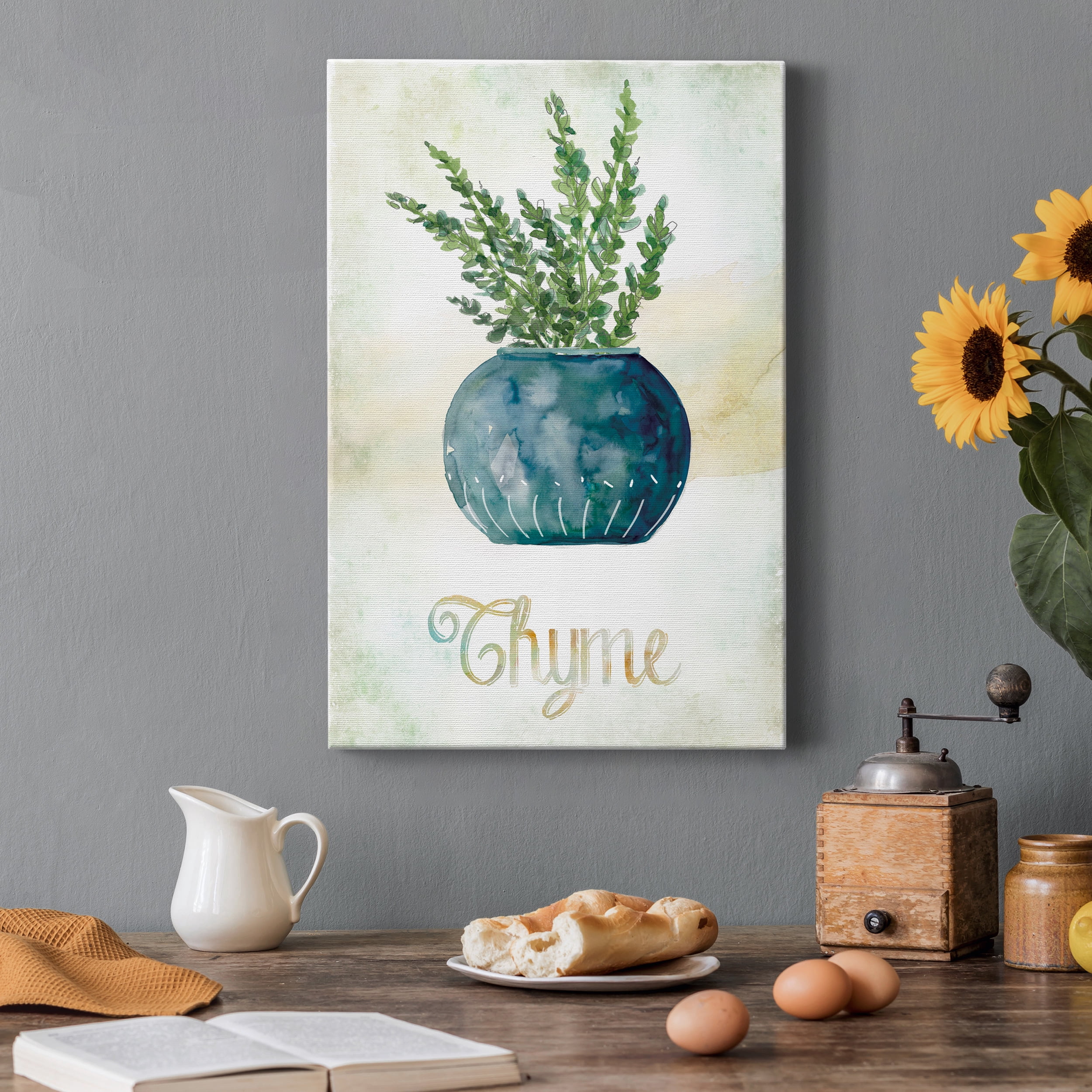 Potted Thyme Premium Gallery Wrapped Canvas - Ready to Hang - 24 x 36