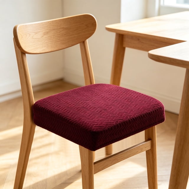MTBLYS Funda elástica para silla de comedor|Protector elástico para asiento de silla para el hogar|cocina|hotel y comedor | Funda de cojín de tela jacquard|Protector de muebles lavable | 40x40cm