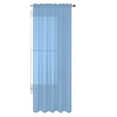 thumbnail image 1 of Decotex 1 Piece Elegant Solid Sheer Window Curtain Panels Treatment Drapes (55" X 120", Light Blue), 1 of 1