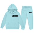 thumbnail image 6 of RUTAYY Boys 2 Piece Set City Graphic Long Sleeve Pullover Hoodie Jogger Pants Casual Everyday Wear Outfits, Blue, 6 of 7