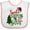 White and Pink, variant on Inktastic Santa is Promoting Me to Big Sister Green Plaid Tree Girls Baby Bib