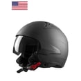 thumbnail image 5 of Westt Open Face Motorcycle Helmet - 3/4 Retro Scooter Helmet Adult Women Men - Moped Helmet with Sun Visor DOT Approved for Vespa Motorbike Rover Black S, 5 of 9