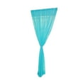 thumbnail image 1 of Ventana de tul transparente Pantalla de ventana transparente Varilla Cortinas de gasa de bolsillo para dormitorio Sala de estar 100x200cm (Azul pavo real), 1 of 4