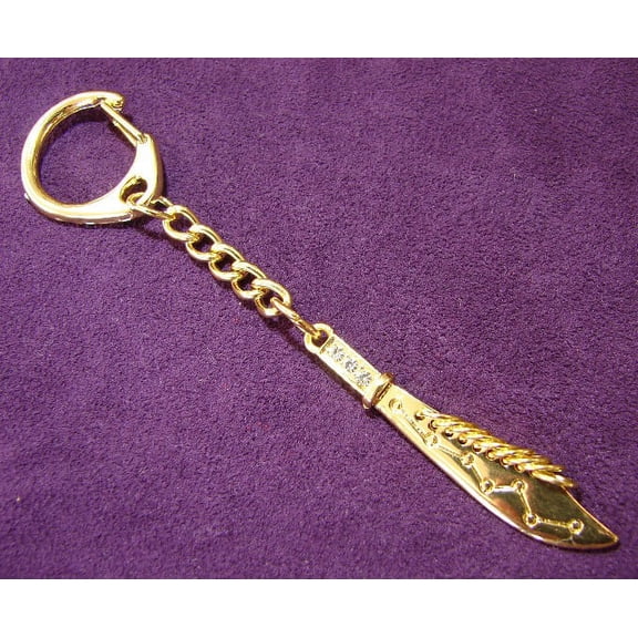 9 Ring Sword Amulet or Keychain in Feng Shui