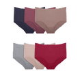 thumbnail image 1 of Fruit Of The Loom Womens Microfiber Brief Panty 6 Pack, 9, Assorted, 1 of 2