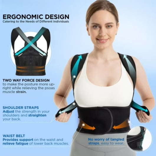 Back Brace Posture Corrector for Women and Men, Back Straightener Posture Corrector, Scoliosis and Hunchback Correction, Back Pain, Spine Corrector, Support, Adjustable Posture Trainer, S