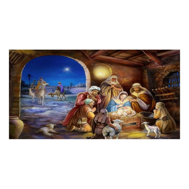Qocolhg 70x157 Inch Christmas Garage Door Banner Large Christmas Backdrop Decorations with Rope Christmas Door Decor Holiday Vinyl Cover Garage Banner for Outdoor Christmas Garage Door