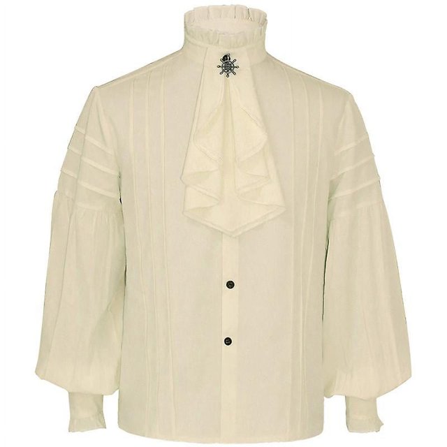 Mens Vampire Shirt, Pirate Victorian Gothic Medieval Steampunk Ruffle Blouse