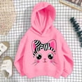 thumbnail image 2 of Avtoify Fall Girls Short Sleeve Blouses Stripe Figure Print 3-9 Long Sleeve Loose Hooded Thin Cotton Casual Top, 2 of 4