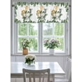 thumbnail image 4 of Curtain Valance for Windows,Elephant Tiger Giraffe Zebra Cartoon Animal Kitchen Valances Rod Pocket Short Curtains,Turtle Leaf Tropical Plant Window Treatment Panel for Bedroom Bathroom 54"x18", 4 of 7