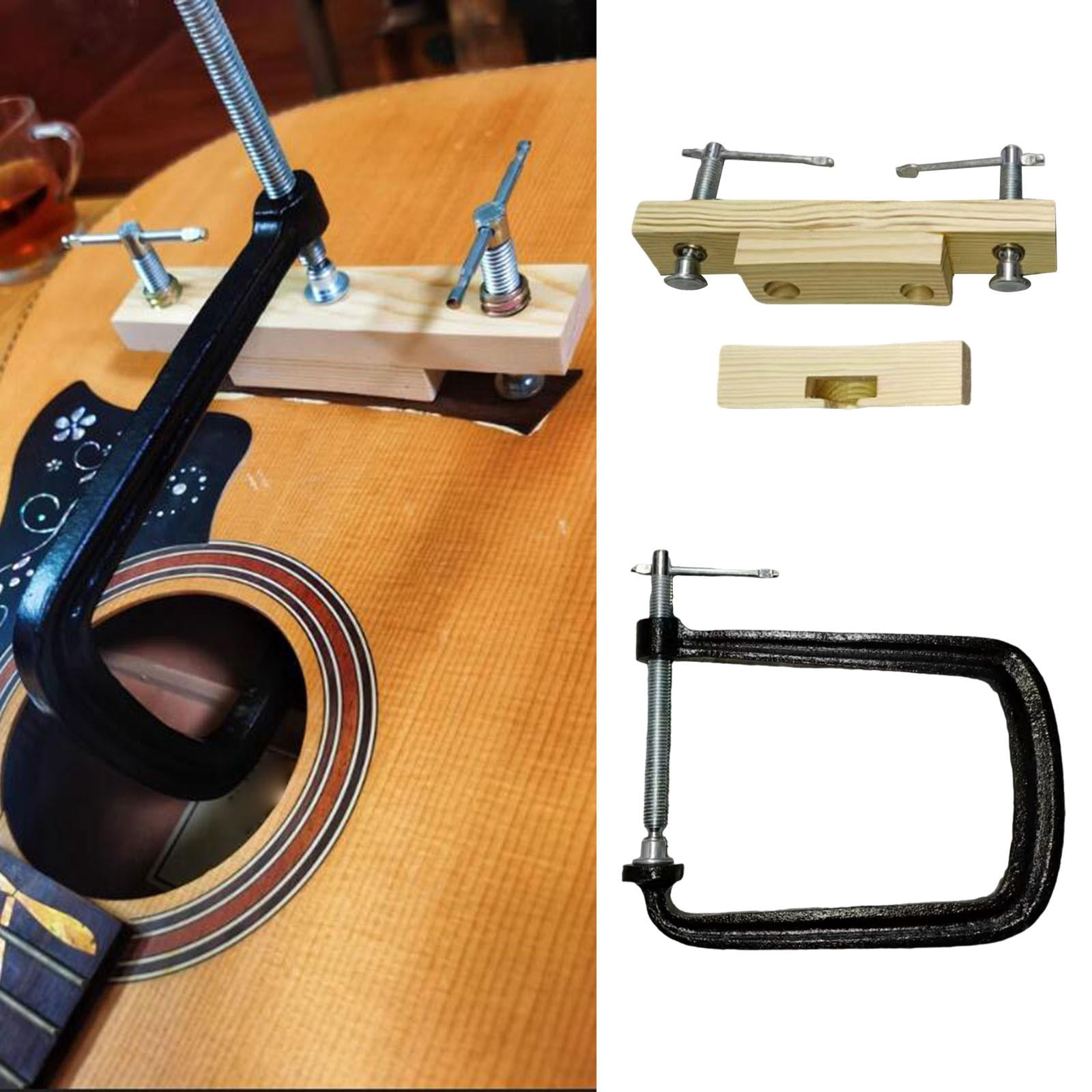 yotijay Folk Acoustic Guitar Bridge Clamp Luthier Tool Accessory Bridges Repair Tool with accessories