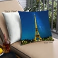 thumbnail image 1 of Ahgly Company Sites Eiffel Tower Outdoor Throw Pillow, 18 inch by 18 inch, 1 of 6