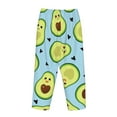 thumbnail image 5 of Xecao Avocado and Hearts Women's Straight Lounge Pajama Pants: The Epitome of Relaxed Sleepwear, 5 of 9