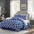 thumbnail image 1 of Madison Park MPE10-093 Essentials Merritt Complete Bed & Sheet Set Cal King Navy,Cal King, 1 of 5