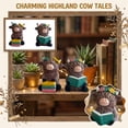 thumbnail image 7 of Handmade Highland Cow Desk Decorative Ornament, Desktop Animal Figurine Sculpture For Home Office Shelf Decor, 7 of 7