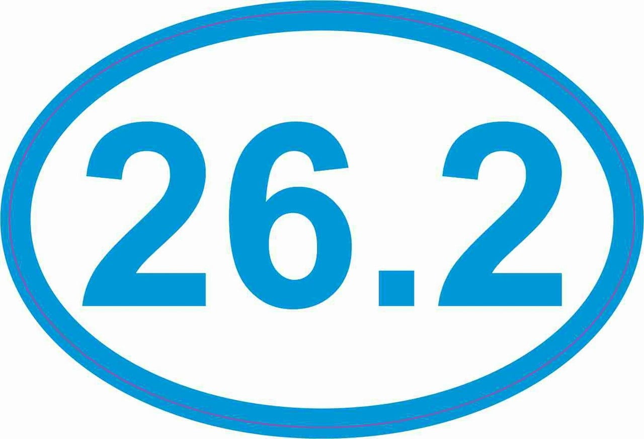 4.5in x 3in Marathon 26.2 Running Run 