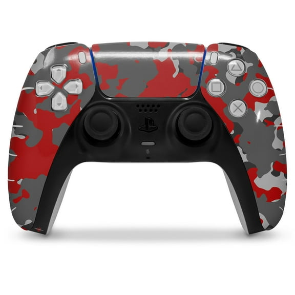 WraptorSkinz Skin Wrap compatible with the Sony PS5 DualSense Controller WraptorCamo Old School Camouflage Camo Red (CONTROLLER NOT INCLUDED)