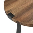 thumbnail image 2 of Ensemble de Table d'Appoint en Bois en Métal Moderne en 2 Pièces - Chêne Rustique, 2 of 5