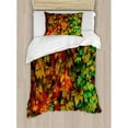 thumbnail image 3 of Fall Duvet Cover Set King Size, Vivid Leaves of Fall Colorful Fresh Nature Leafage Change of Seasons Theme Image Print, Decorative 3 Piece Bedding Set with 2 Pillow Shams, Multicolor, by Ambesonne, 3 of 3