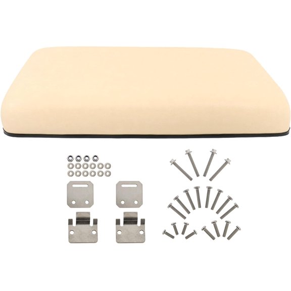 munirater Beige Front Seat Bottom Cushion Replacement for Club Car DS 2000.5 -Up Golf Cart
