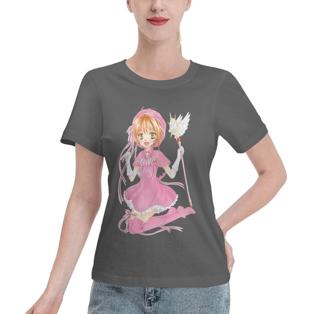 T-Shirt Basique à Manches Courtes pour Femme Cardinal Sakura