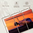 thumbnail image 6 of Elephant Stock Parked Business Plane Wall Art - Horizontal Multi Panel Canvas - Living Room Wall Decor - Transportation Multi Panel - Purple And Orange Decor - 50" x 32", 6 of 8