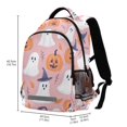 thumbnail image 2 of FORMRS Unisex Backpack Elementary School Travel Bookbag with Reflective Stripes, Cartoon Halloween Ghosts, 2 of 7