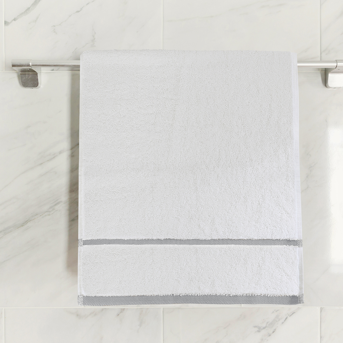 Unique Bargains 2-Pack Lightweight Cotton Hand Towels 16" x 30" Gray