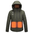 thumbnail image 2 of Lovskoo Heated Jacket for Women 4 Heating Zones Usb Intelligent Constant Temperature Heated Windproof Plus Size Coat 3 Temperature Control Winter Quilted Jacket Coat Green, 2 of 4