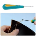 thumbnail image 4 of Único Punzón Juego de agujas de coser de puntada de acero con aguja de gancho punzón, zapatos de reparación desmontables (C), 4 of 9