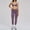 Purple, variant on PISONIC Workout Sets for Women 2 Piece Yoga Outfits Twist Front Halter Sports Bras High Waisted Crossover Leggings Exercise Gym Sets