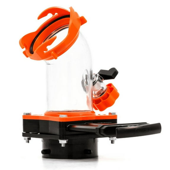 Camco Rhino Blaster Pro Camper/RV Tank Rinser | Features 45-Degree Angled Clear Elbow & Gate Valve | Includes Vacuum Breaker for Backflow Prevention & 4-Prong Bayonet Swivel Fitting (39086)