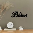 thumbnail image 6 of Wood Believe Sign Cutout Wooden Letters Sign DIY Black Words Sign Hanging Unfinished Wall Art Decor for Home Wreath Door Living Room Decoration 11.8 x 4.3 Inch, 6 of 7