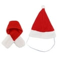 thumbnail image 1 of Disfraz navideño de animales pequeños suave y cómodo conjunto de gorro y bufanda para mascotas pequeñas adorable ajustable para conejillo de indias chinchilla y otras LHCER Otros, 1 of 8