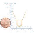 thumbnail image 2 of 14k Yellow Gold Initial Letter U Pendant Necklace, 18", 2 of 2