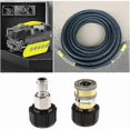 thumbnail image 2 of Piece Pressure Washer Hose Adapter Female To 3/8 Male Quick Release Fitting And 3/8 Female Quick Release Fitting To M22 14mm Female, 2 of 5