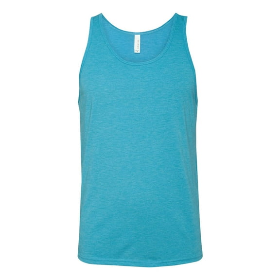 Bella Canvas womens Jersey Tank Top (3480) aqua triblend 2Xl